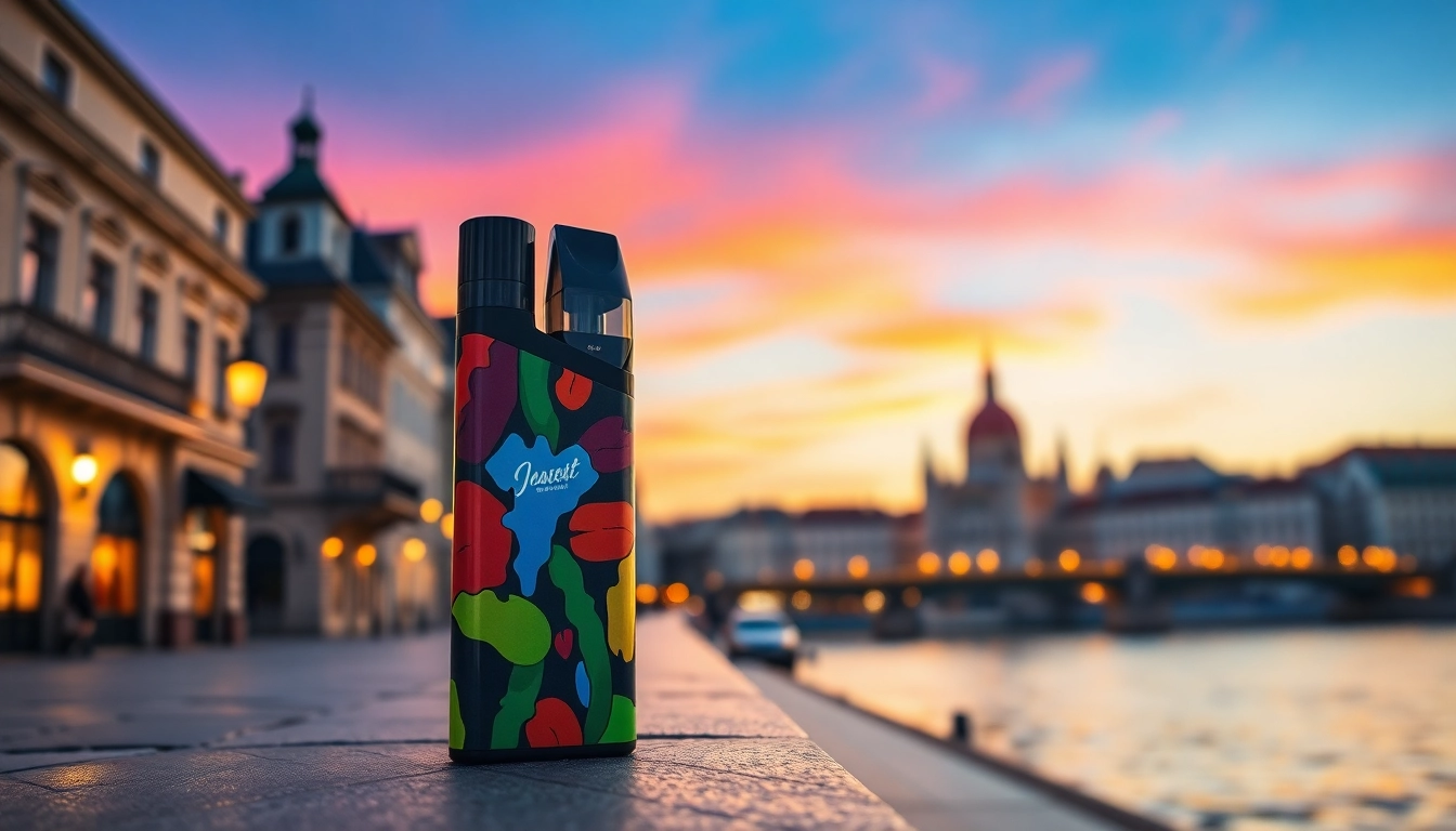 Discover stylish disposable vape Hungary as it captures the essence of Budapest's sunset atmosphere.