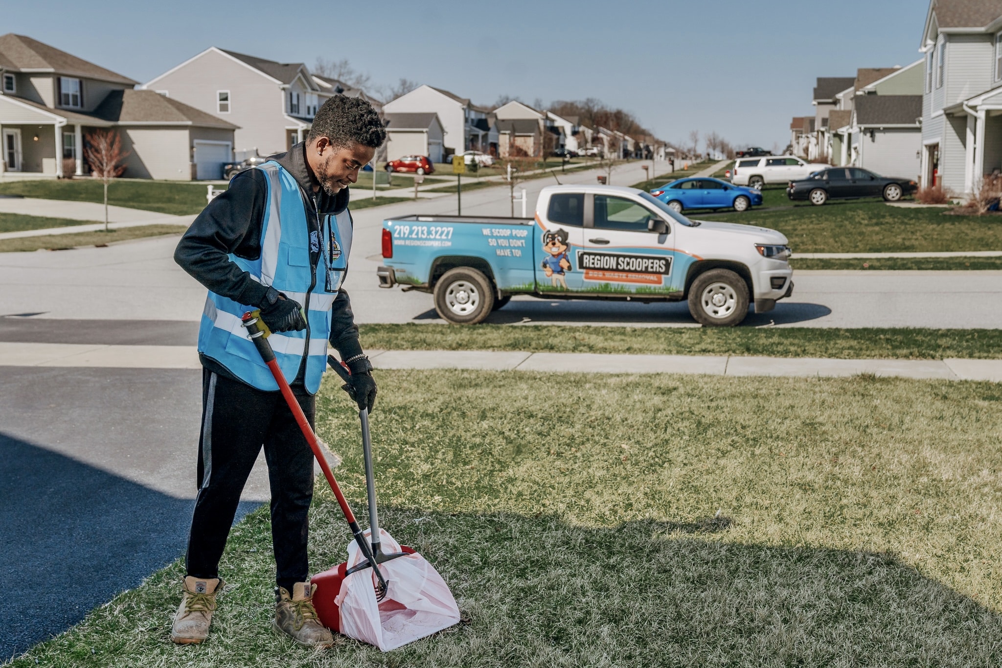 weekly dog poop scooping